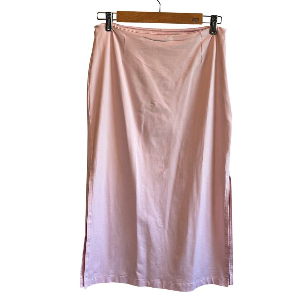 Dudley Stephens Pale Pink Lott Side Slit Midi Skirt - size Small